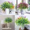 24-Bundle Artificial Outdoor Flowers – UV-Resistant Faux Lavender and Monkey Grass Plants for Porch, Garden, Window Boxes, Office, and Home Décor (Mixed Colors)